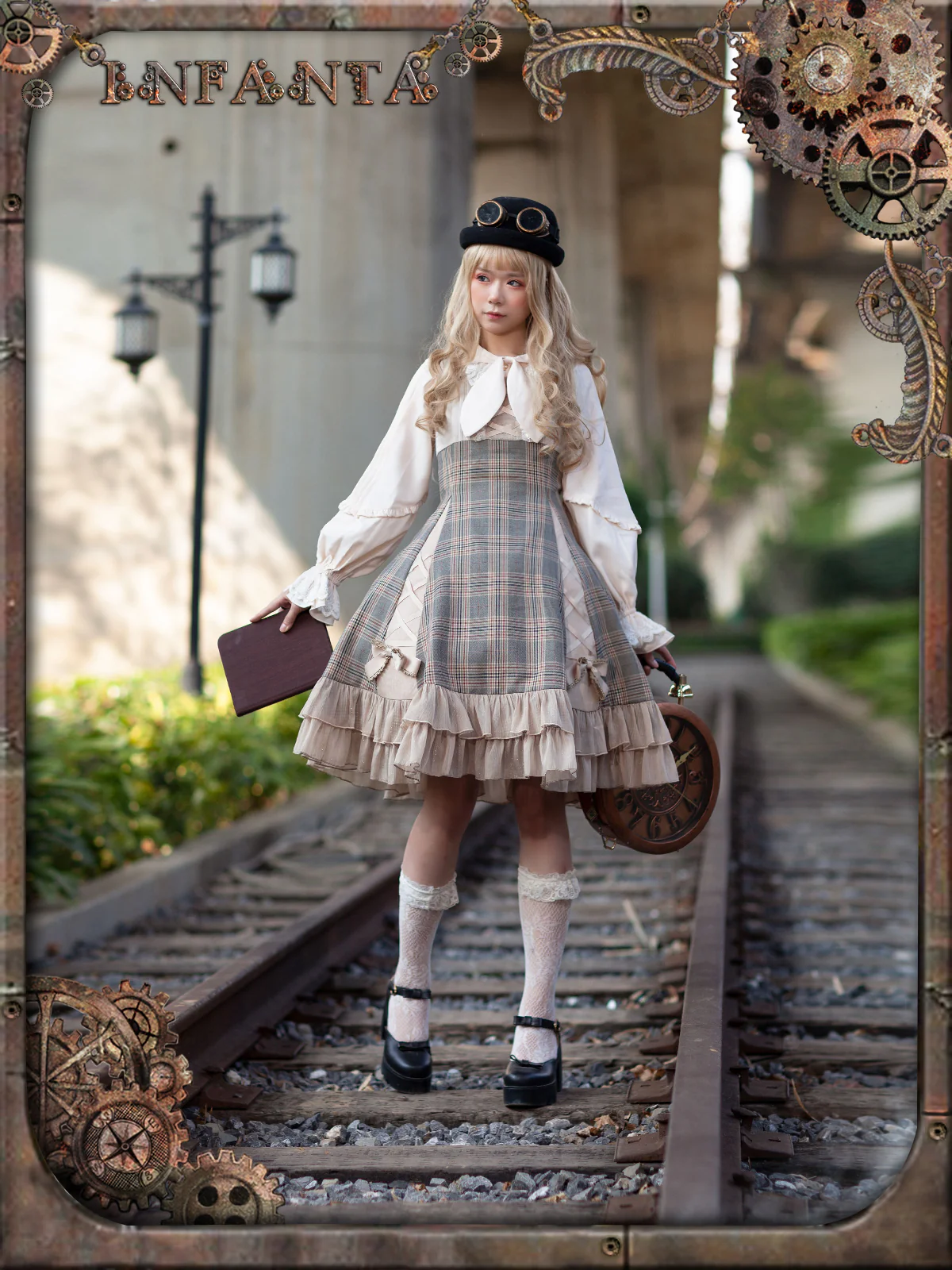 Memoirs of Backlight - Elegant Plaid Lolita JSK Dress - Image 16