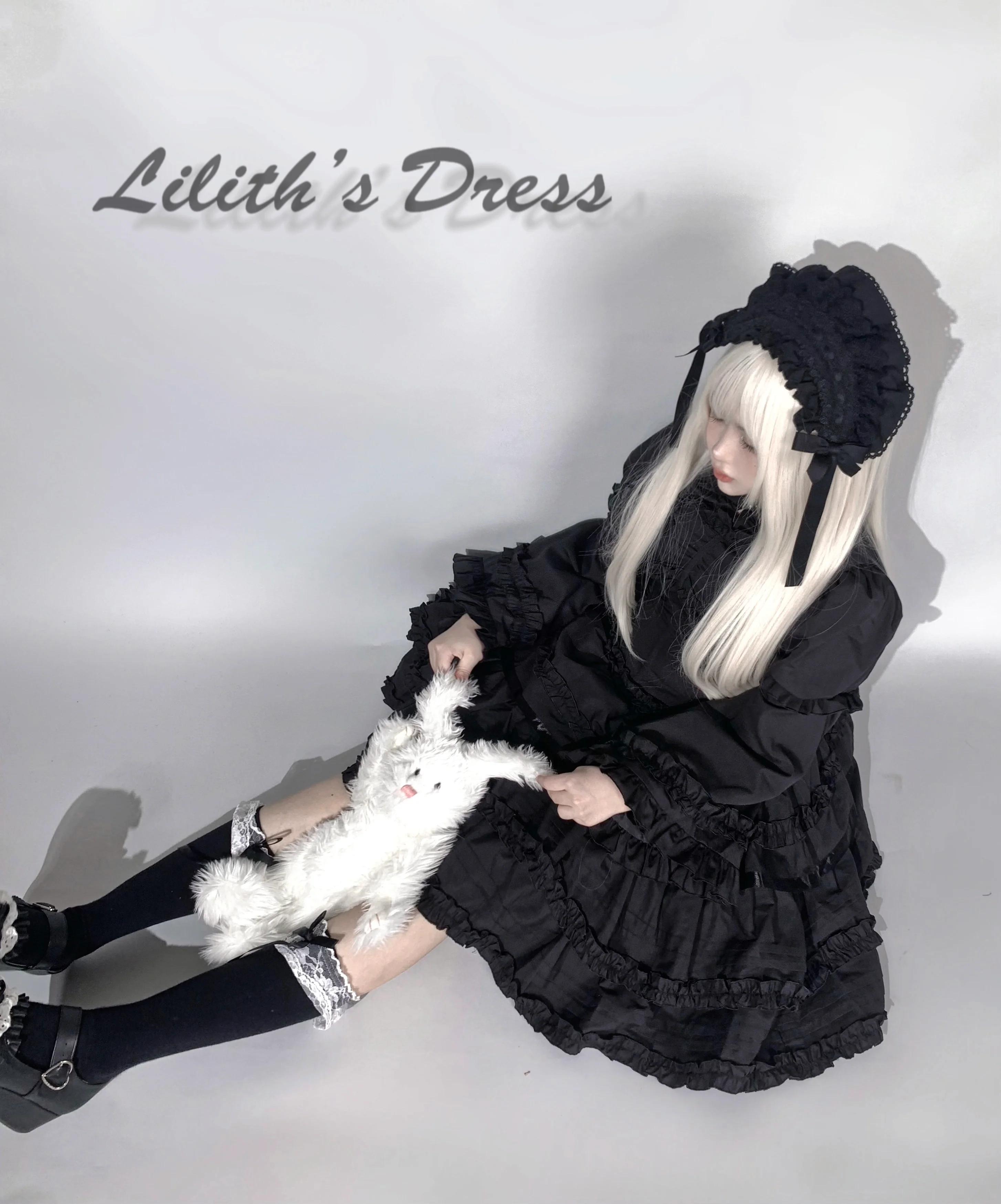 Mengfuzi - LiLith - Christmas Gothic Lolita JSK Dress, Short Sleeve Bolero - Image 12