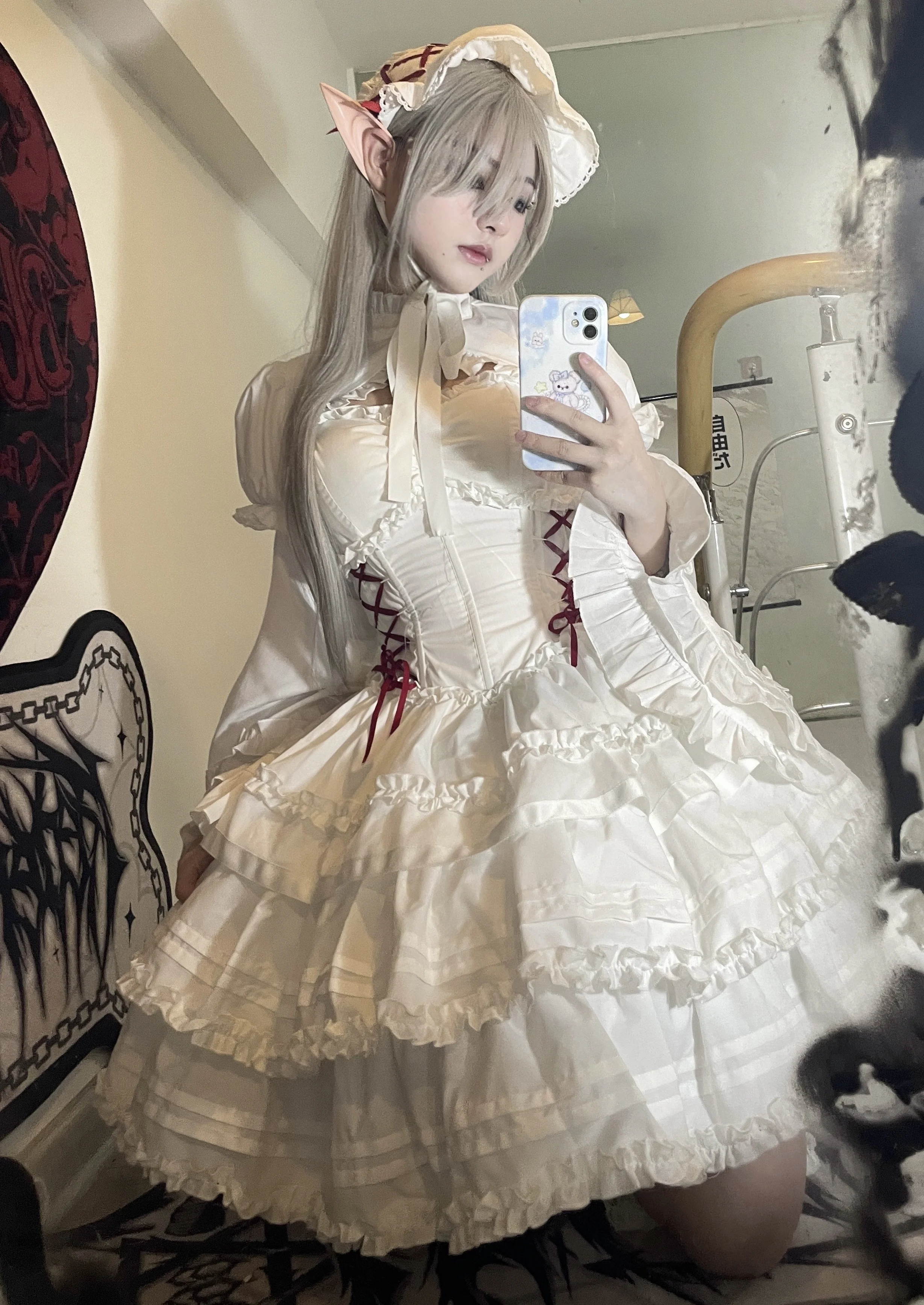 Mengfuzi - LiLith - Christmas Gothic Lolita JSK Dress, Short Sleeve Bolero - Image 19