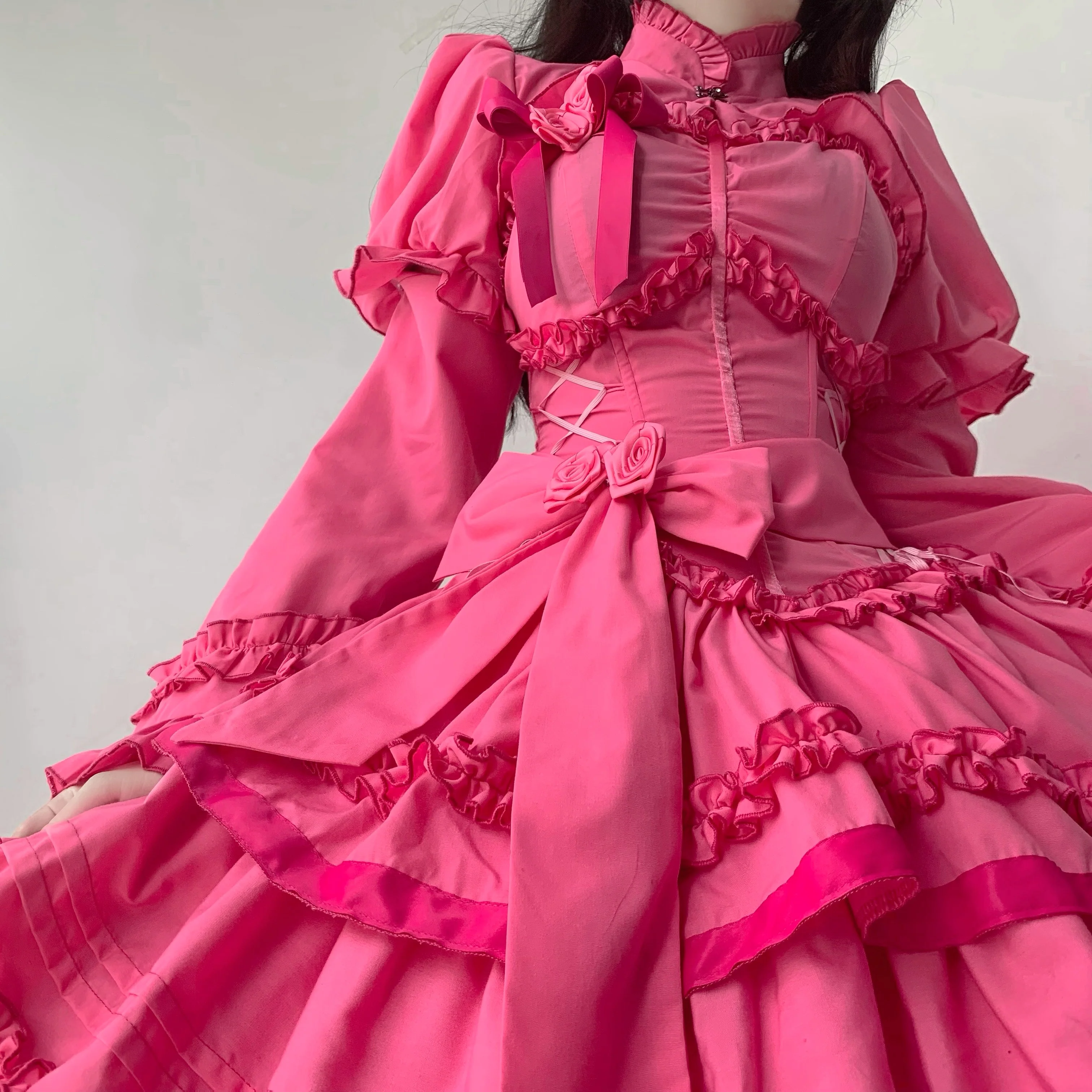 Mengfuzi - LiLith - Christmas Gothic Lolita JSK Dress, Short Sleeve Bolero - Image 31