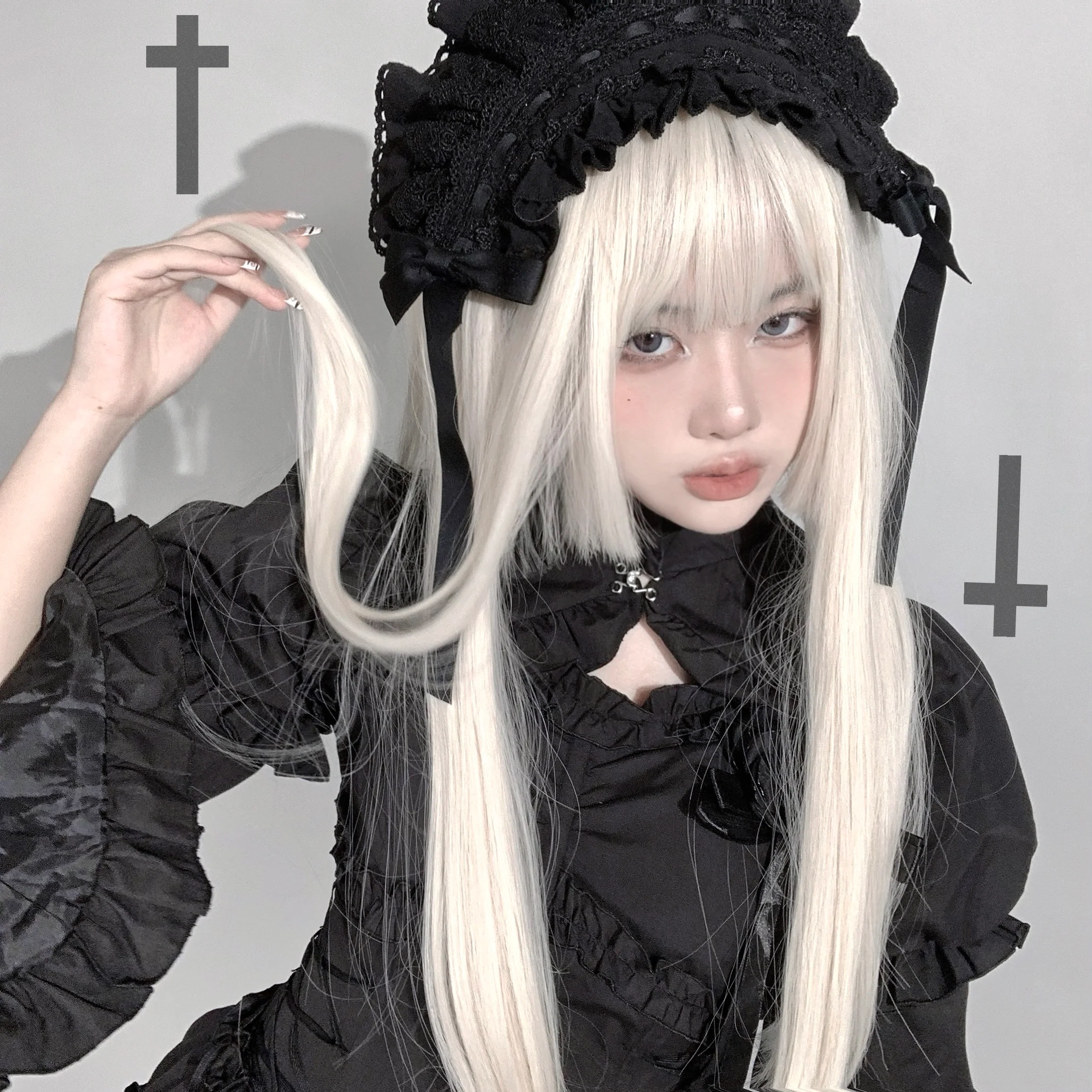 Mengfuzi - LiLith - Christmas Gothic Lolita JSK Dress, Short Sleeve Bolero - Image 8