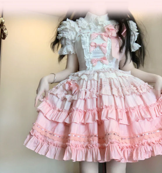 Mengfuzi - Little Milkfoo - Vintage Lolita Gradient Dress - Image 11
