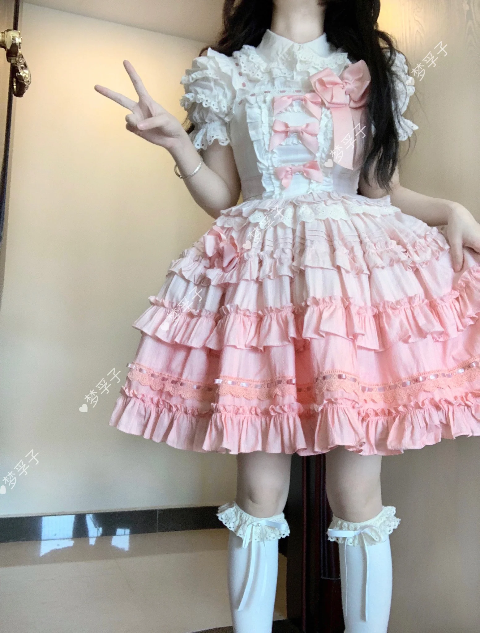 Mengfuzi - Little Milkfoo - Vintage Lolita Gradient Dress - Image 4