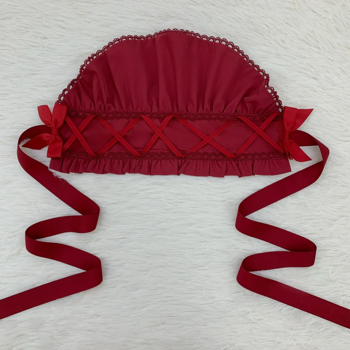 Mengfuzi - LiLith Accessory Vintage Gothic Lolita Sleeves Bonnet Hairclips - Image 7