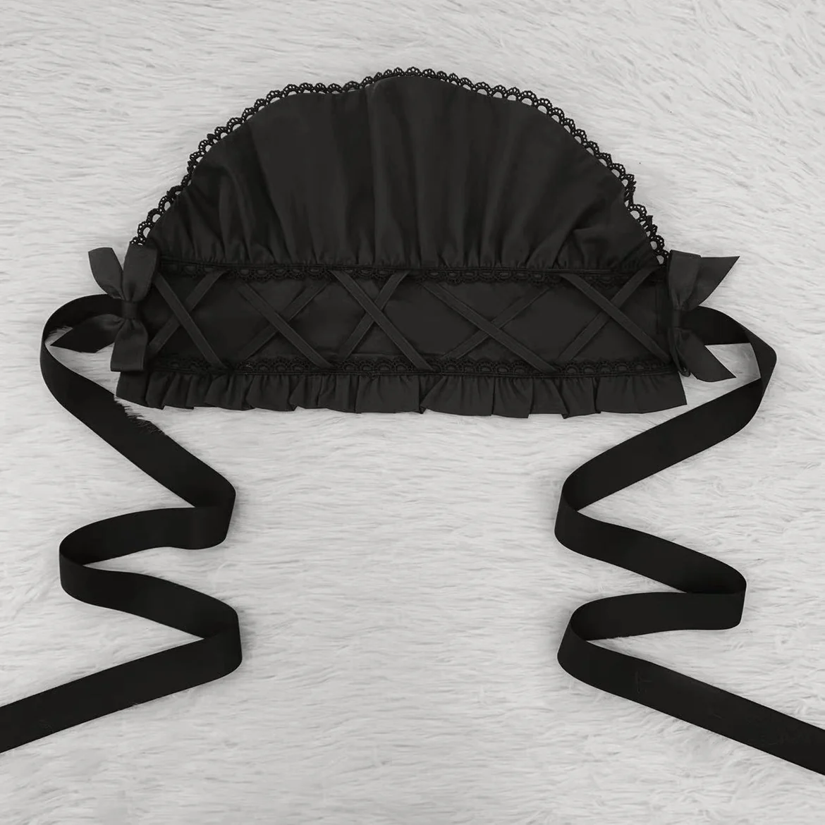 Mengfuzi - LiLith Accessory Vintage Gothic Lolita Sleeves Bonnet Hairclips - Image 8