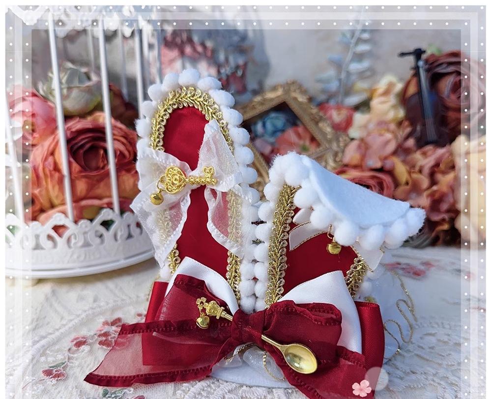Menglu - Lolita Top Hat Rabbit Ear Bow Lolita Headdress Multicolors - Image 2