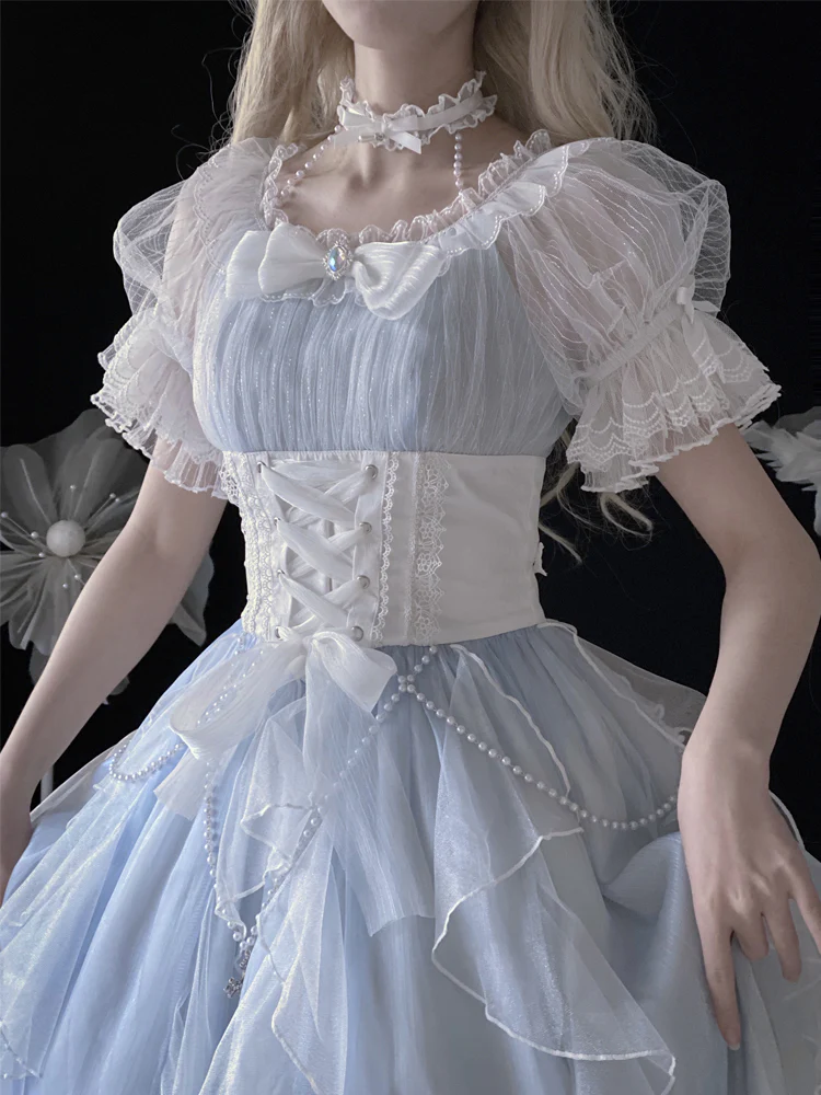 Mermaid Princess - Lolita Short Sleeve OP Dress - Image 5