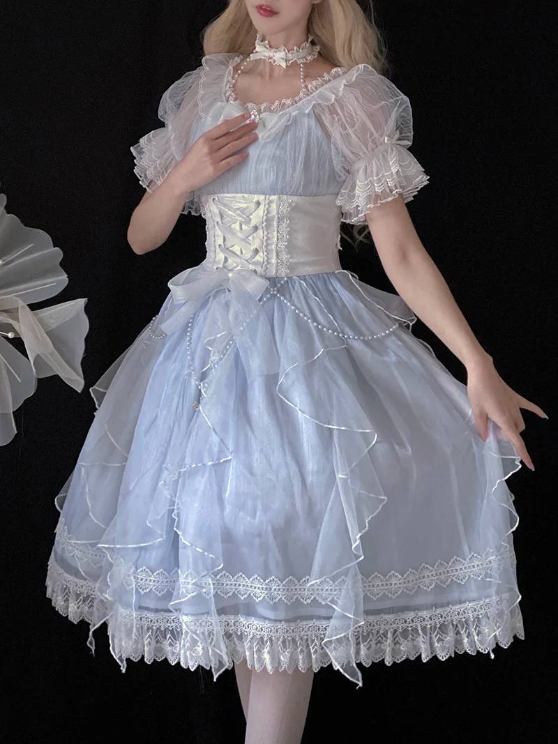 Mermaid Princess - Lolita Short Sleeve OP Dress - Image 7