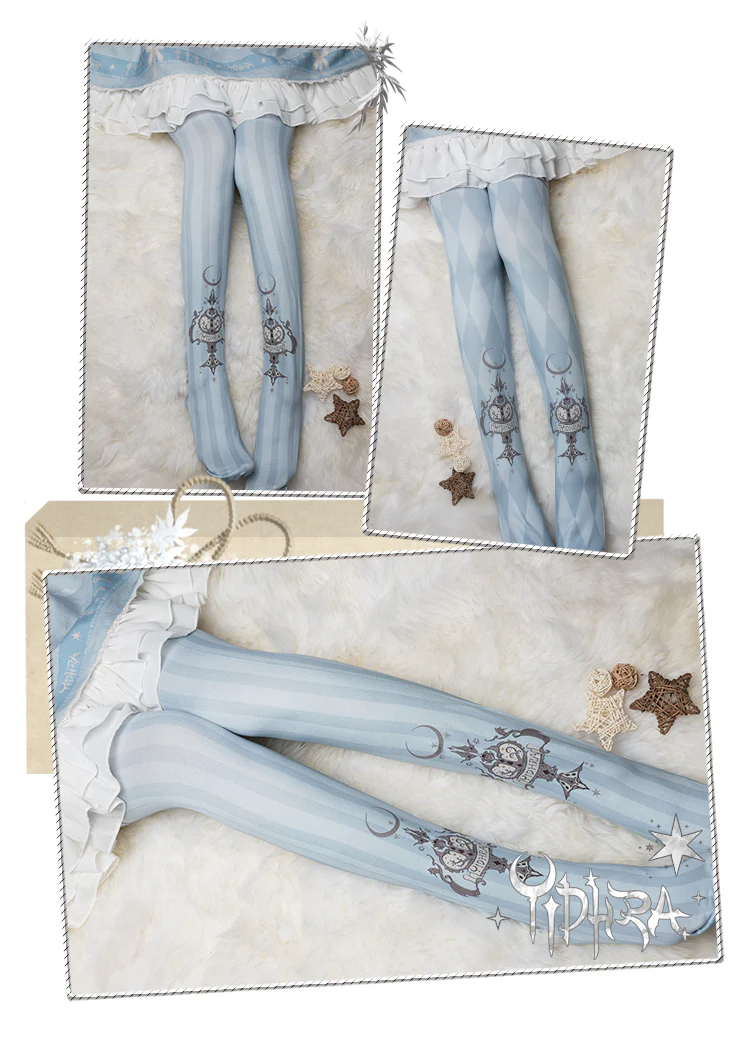 Midnight Circus - Argyle Digital Print Lolita Tights - Image 15