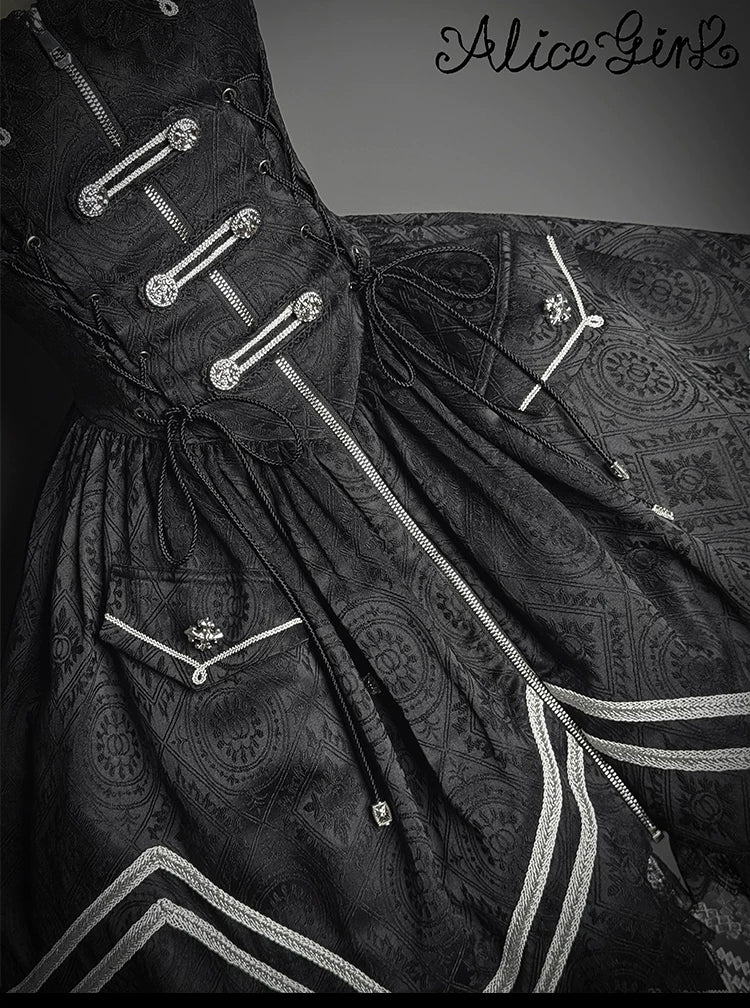 Dawnbreaker - Military Lolita JSK, Diamond Shaped Hemline - Image 10