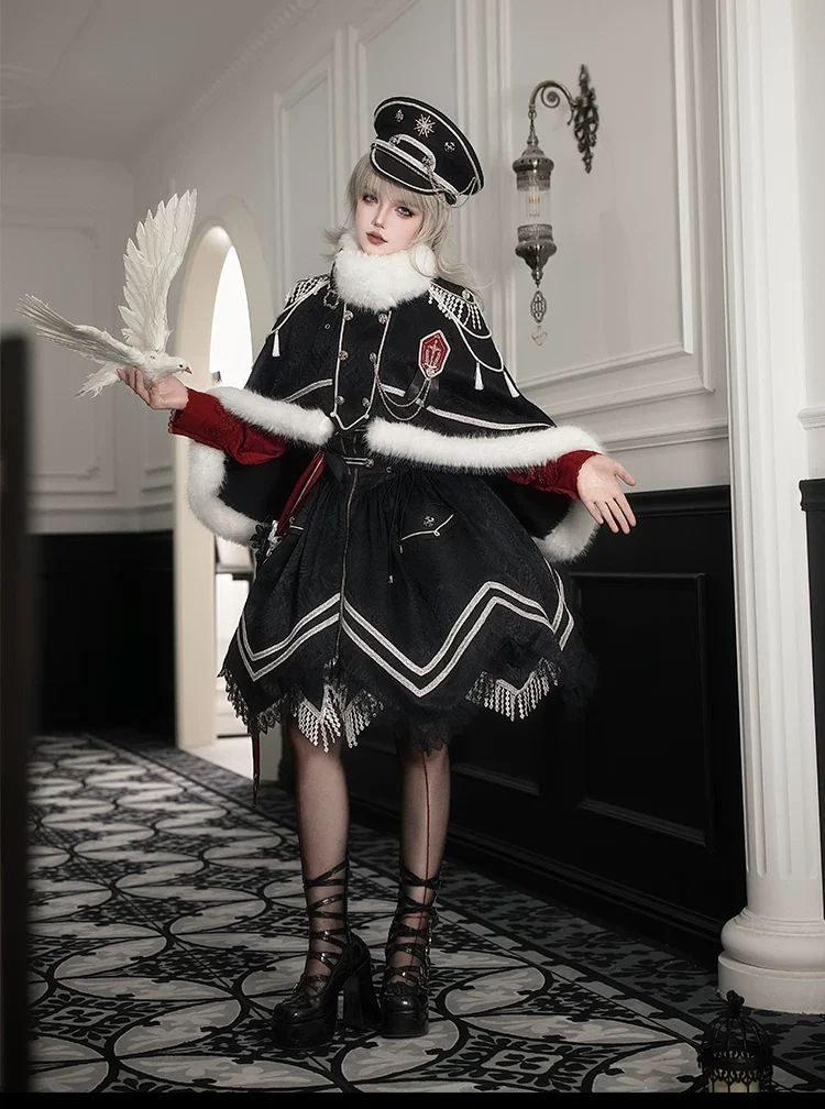 Dawnbreaker - Military Lolita JSK, Diamond Shaped Hemline - Image 16