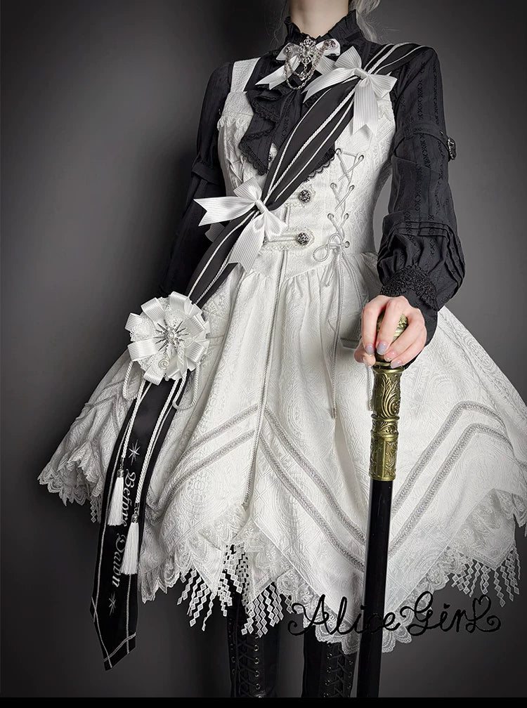 Dawnbreaker - Military Lolita JSK, Diamond Shaped Hemline - Image 23