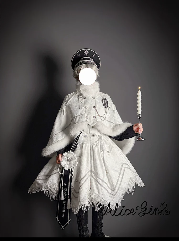 Dawnbreaker - Military Lolita JSK, Diamond Shaped Hemline - Image 25