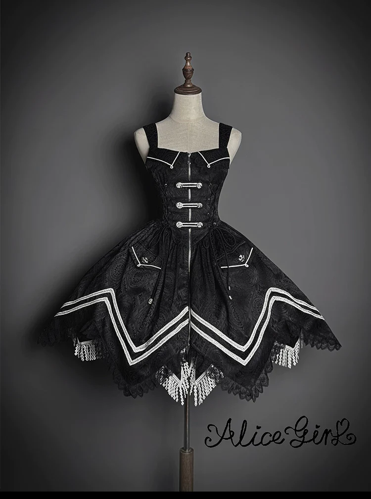 Dawnbreaker - Military Lolita JSK, Diamond Shaped Hemline - Image 3