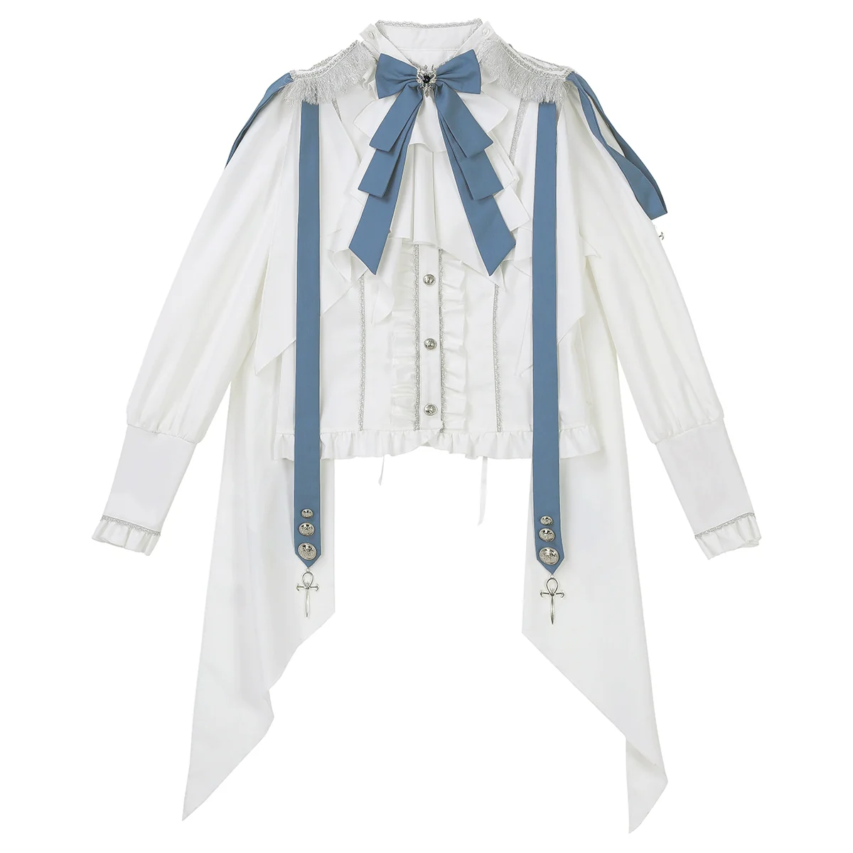 Luminous Cavalier - Military Lolita Skirt Set Long-Sleeved Shirt - Image 17