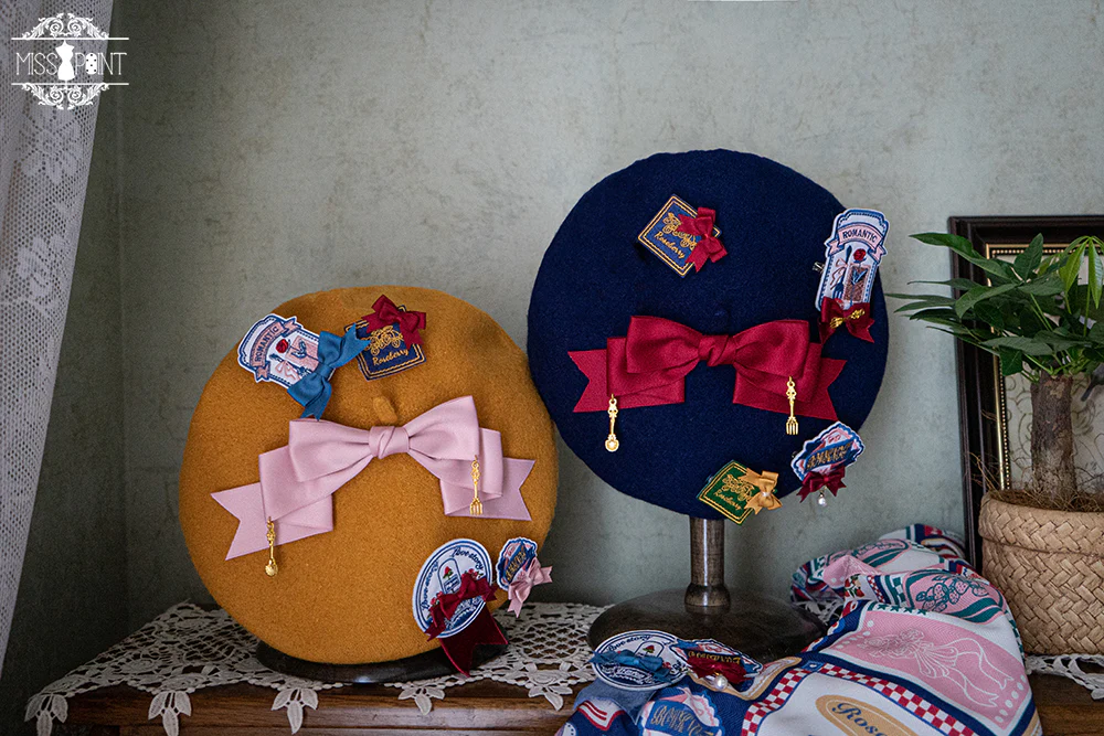 Berry Rose Lolita Accessories Collection KC Beret Necklace - Image 24