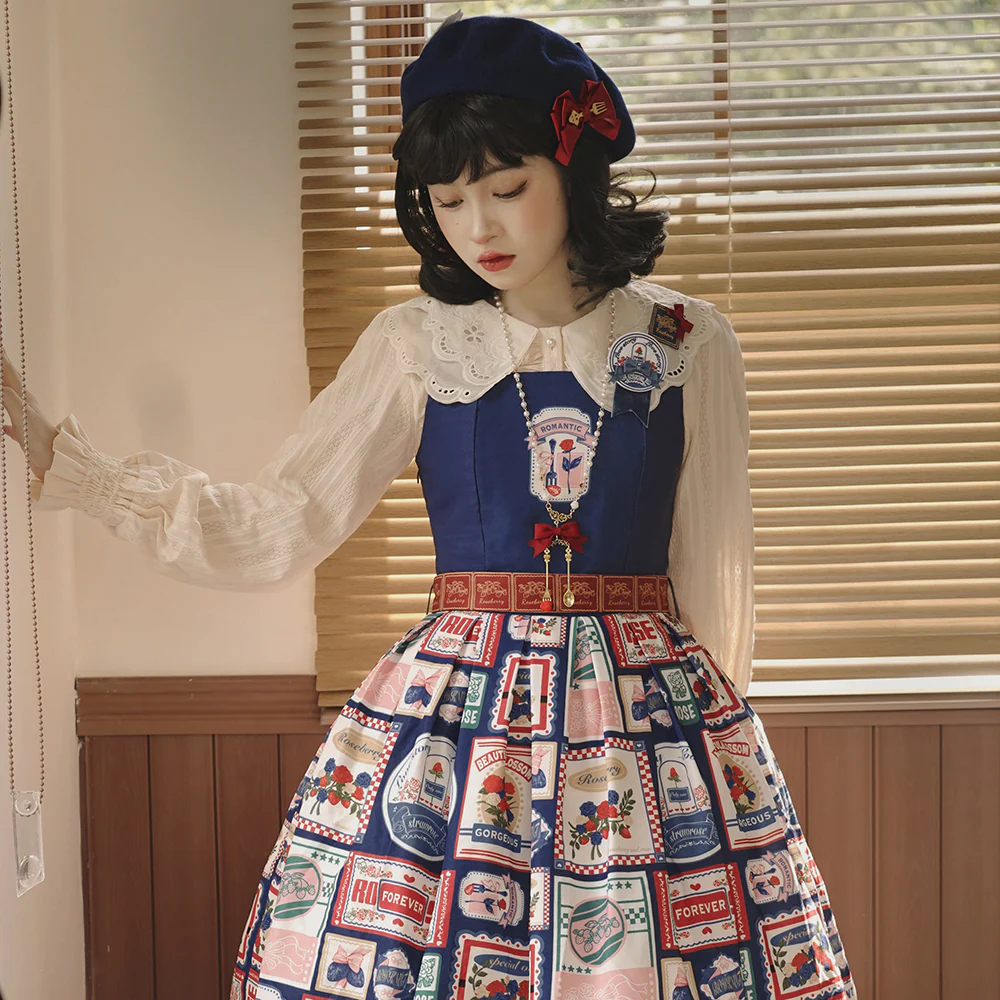 Berry Rose Lolita Accessories Collection KC Beret Necklace - Image 30