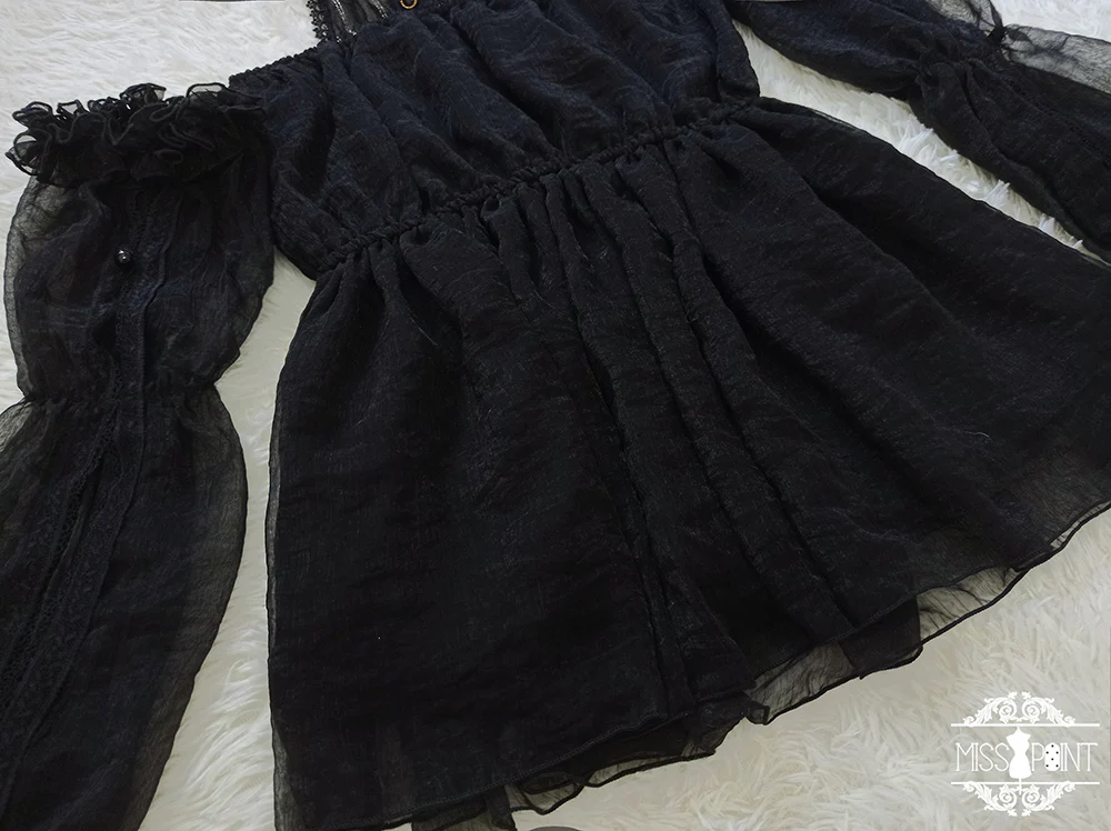 Dusk Bester - Egyptian Lolita Halter Attached Sleeve Blouse - Image 40