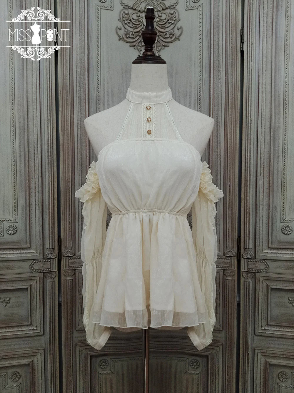 Dusk Bester - Egyptian Lolita Halter Attached Sleeve Blouse - Image 45