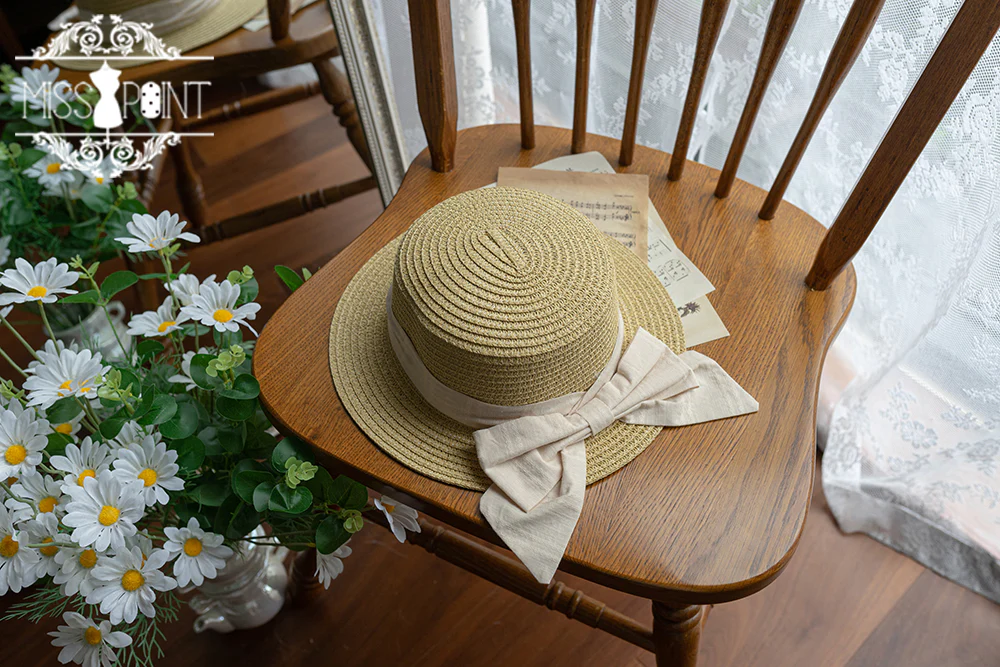 Happy Summer Cute Lolita Hairdband Straw Hat - Image 14