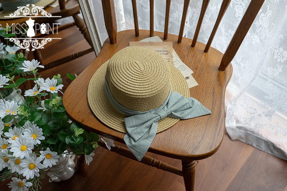 Happy Summer Cute Lolita Hairdband Straw Hat - Image 15