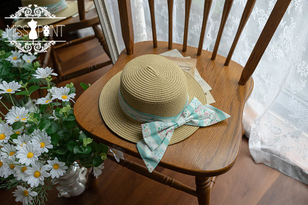 Happy Summer Cute Lolita Hairdband Straw Hat - Image 17