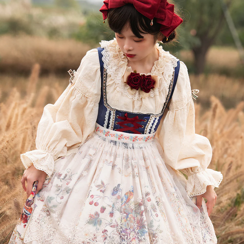 Rich Hymn - Lolita Bavarian Cotton Embroidered Blouse - Image 24