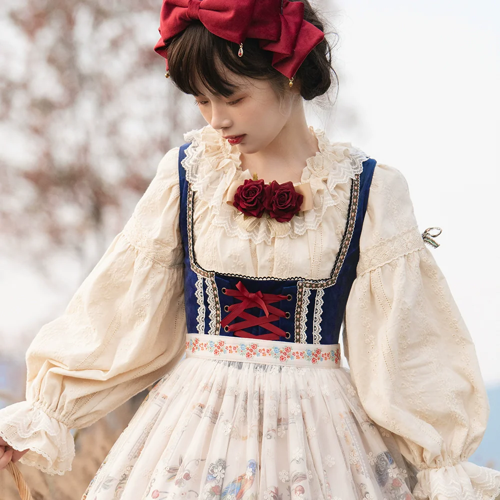 Rich Hymn - Lolita Bavarian Cotton Embroidered Blouse - Image 4