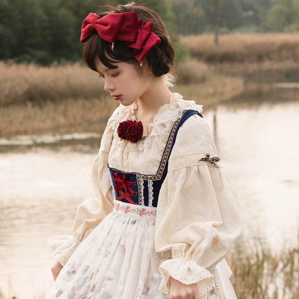 Rich Hymn - Lolita Bavarian Cotton Embroidered Blouse - Image 5
