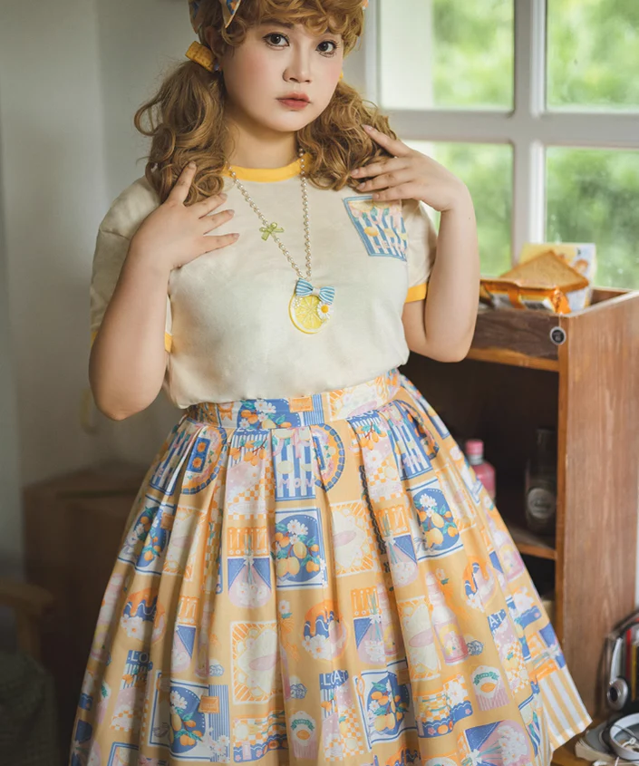 Daisy Lemon - Daily Lolita Lemon Print T-Shirt Customized - Image 3