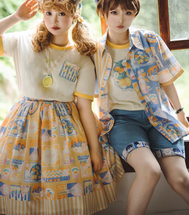 Daisy Lemon - Daily Lolita Lemon Print T-Shirt Customized - Image 7
