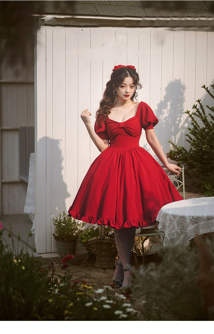 Miss Rebecca - Pure Color Elegant Lolita OP Dress - Image 12