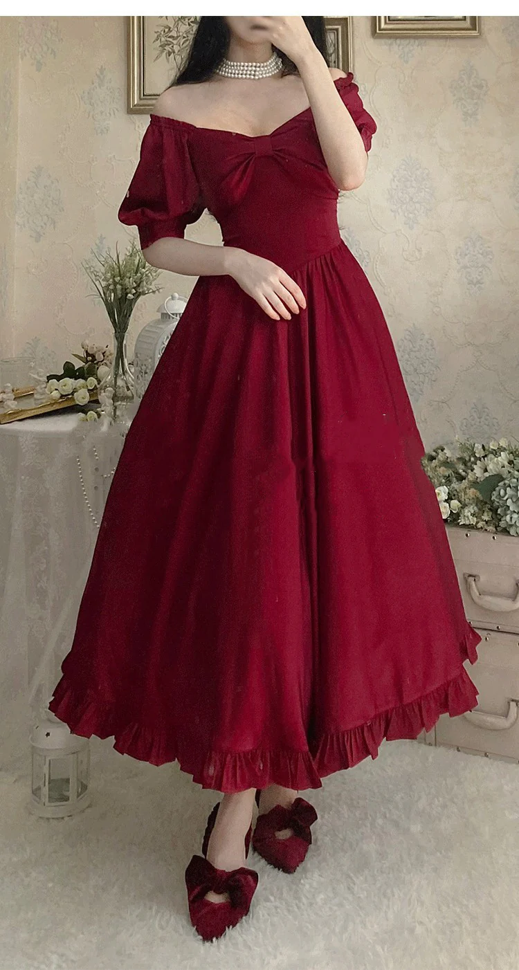 Miss Rebecca - Pure Color Elegant Lolita OP Dress - Image 13