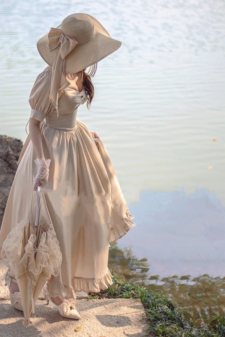 Miss Rebecca - Pure Color Elegant Lolita OP Dress - Image 20