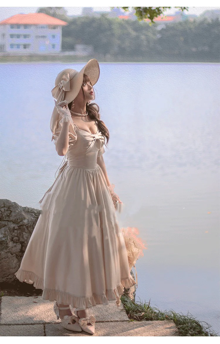 Miss Rebecca - Pure Color Elegant Lolita OP Dress - Image 21
