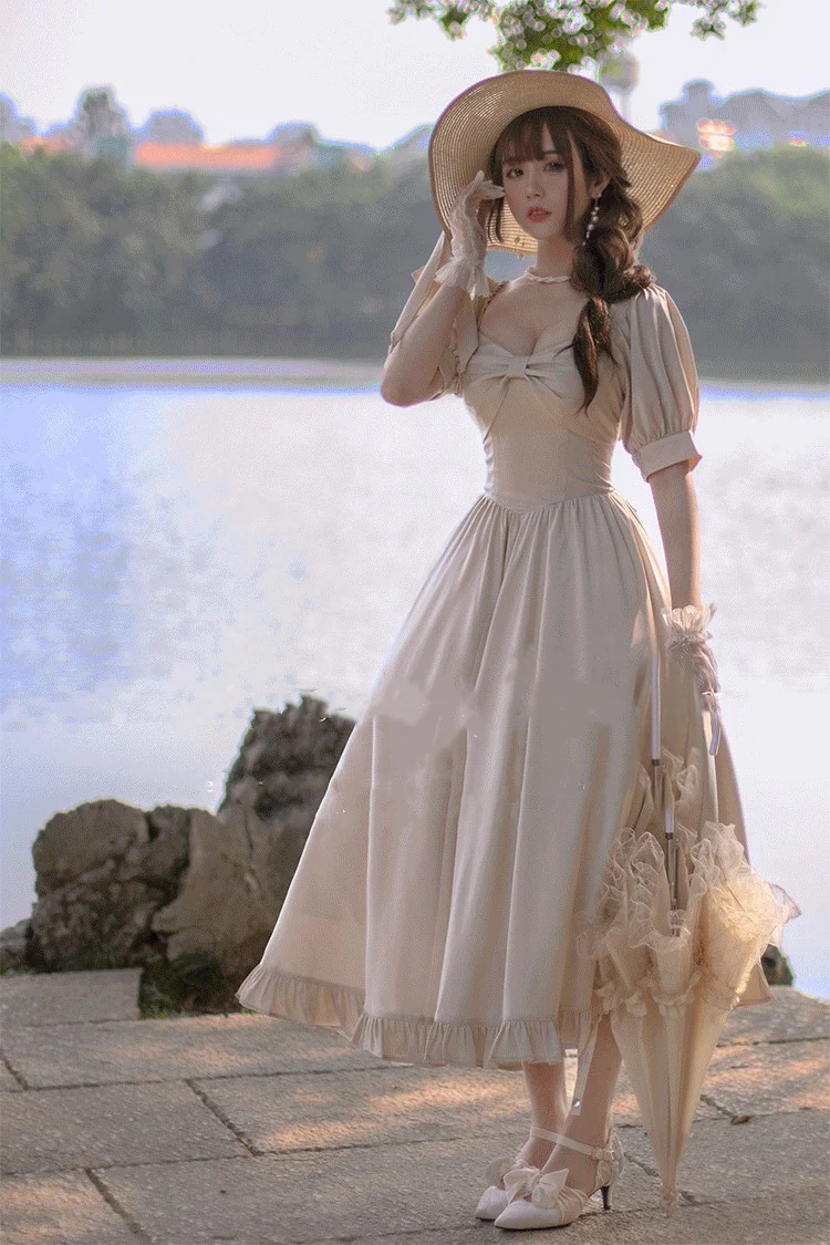 Miss Rebecca - Pure Color Elegant Lolita OP Dress - Image 22
