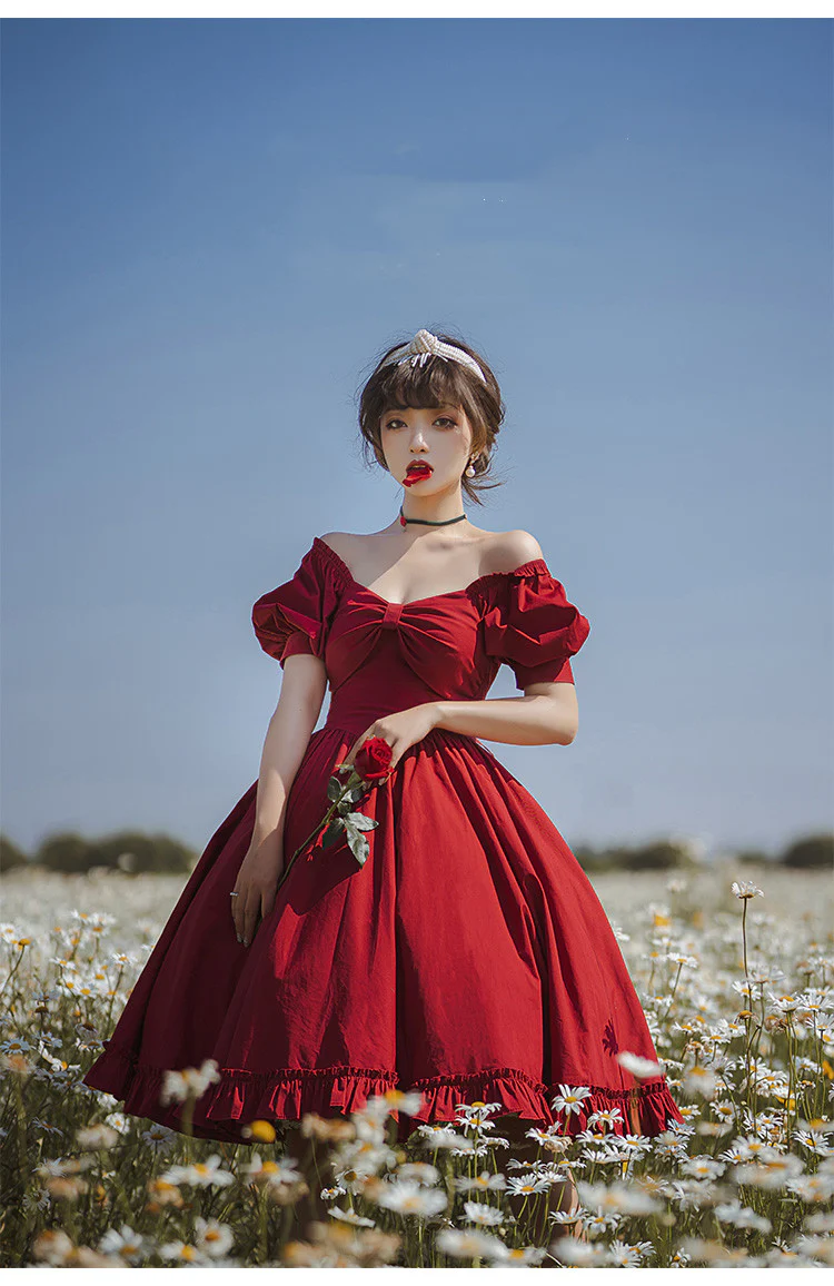 Miss Rebecca - Pure Color Elegant Lolita OP Dress - Image 25