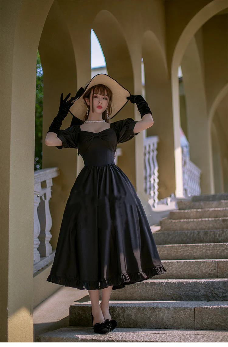Miss Rebecca - Pure Color Elegant Lolita OP Dress - Image 26
