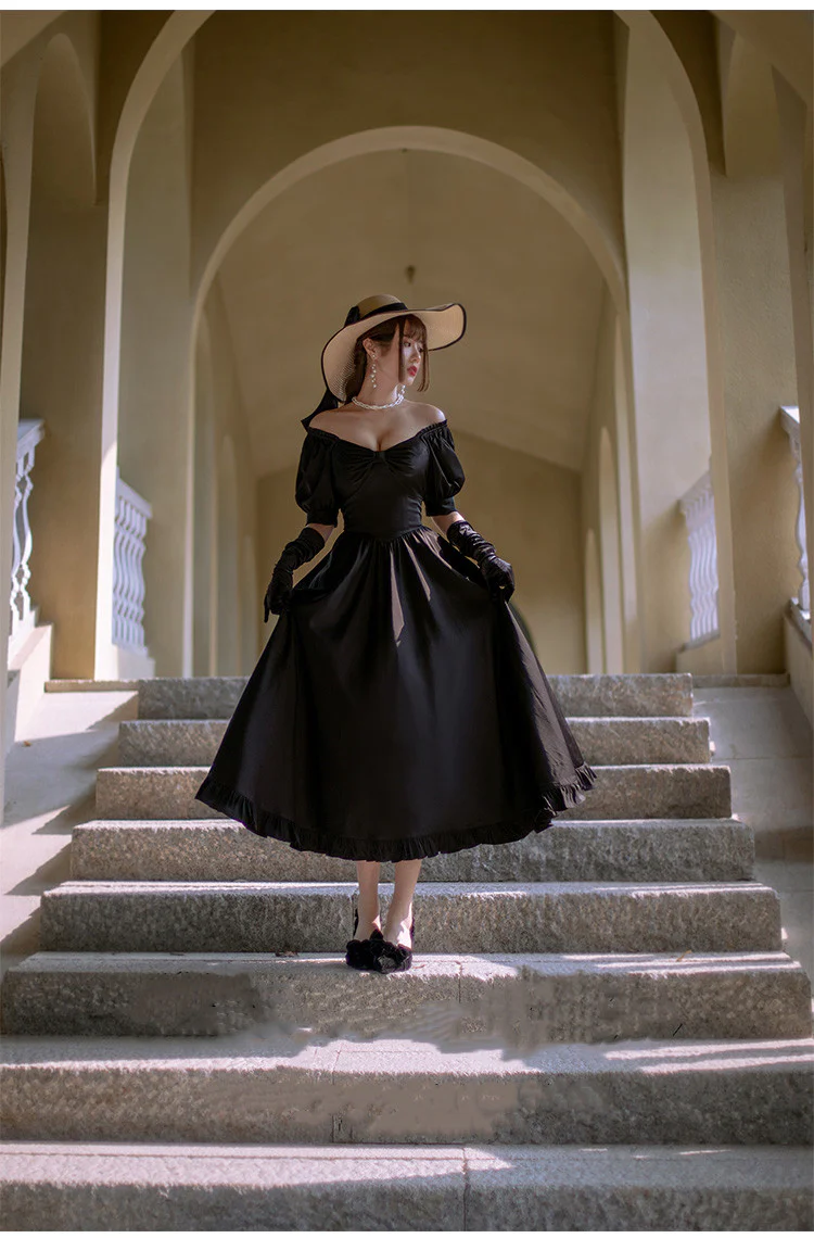 Miss Rebecca - Pure Color Elegant Lolita OP Dress - Image 27