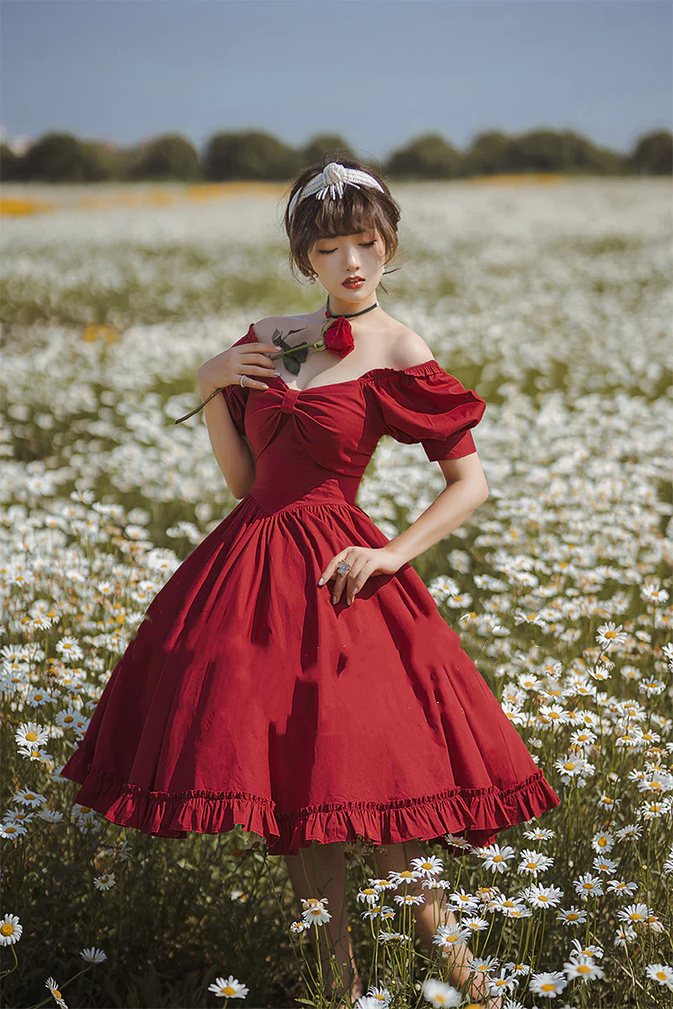 Miss Rebecca - Pure Color Elegant Lolita OP Dress - Image 30