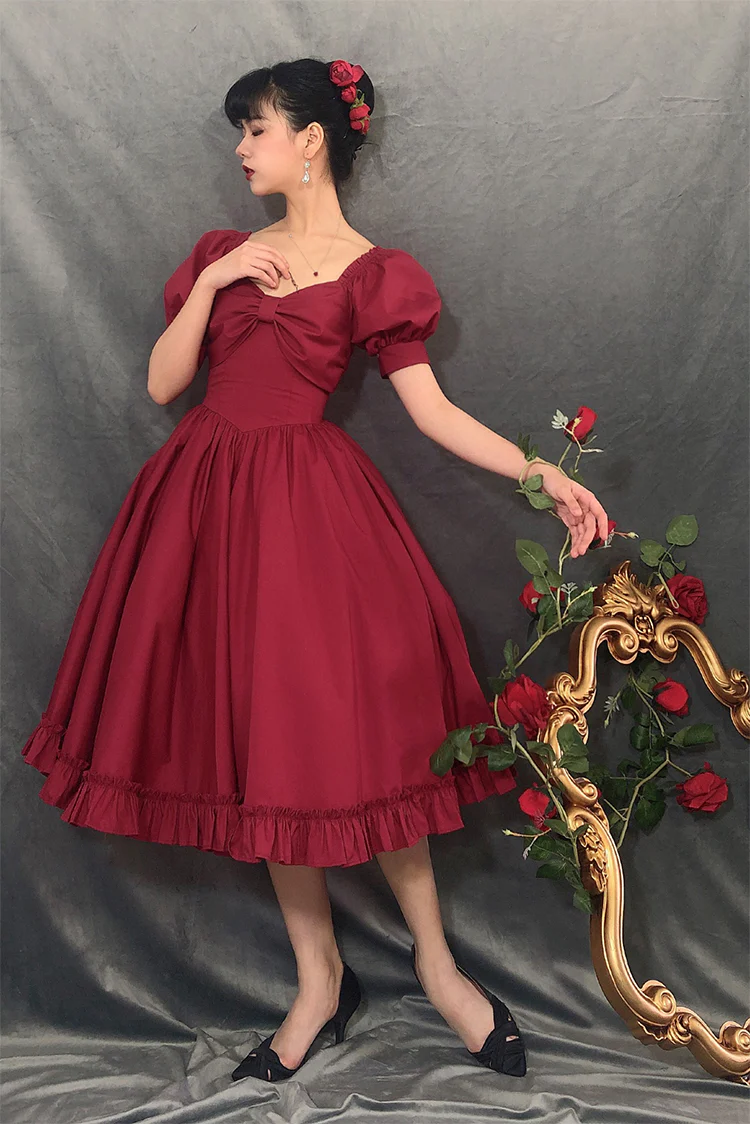 Miss Rebecca - Pure Color Elegant Lolita OP Dress - Image 34