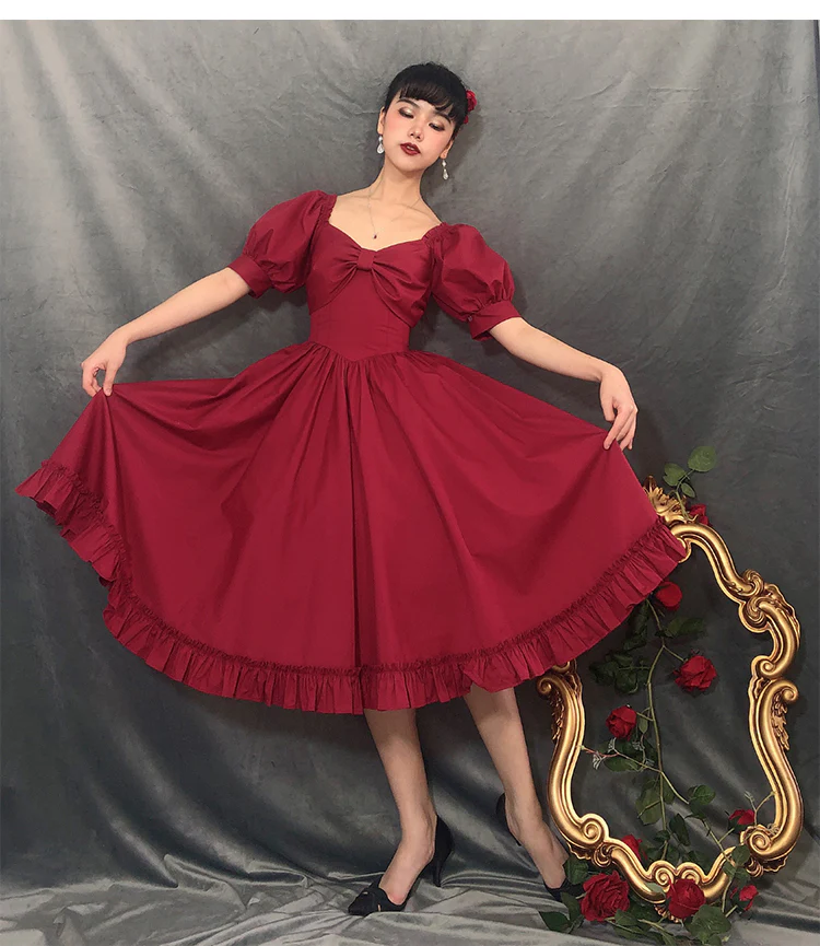 Miss Rebecca - Pure Color Elegant Lolita OP Dress - Image 36
