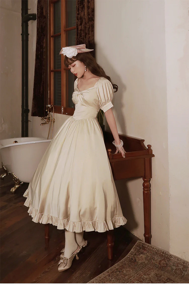 Miss Rebecca - Pure Color Elegant Lolita OP Dress - Image 37