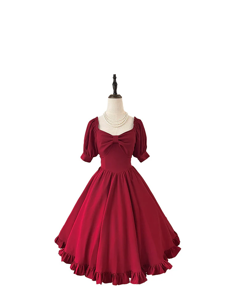 Miss Rebecca - Pure Color Elegant Lolita OP Dress - Image 49