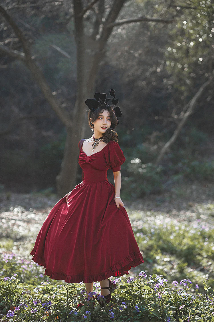 Miss Rebecca - Pure Color Elegant Lolita OP Dress - Image 6