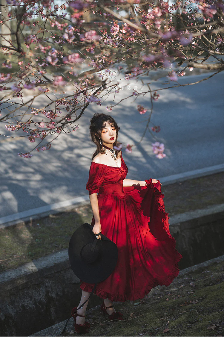 Miss Rebecca - Pure Color Elegant Lolita OP Dress - Image 7