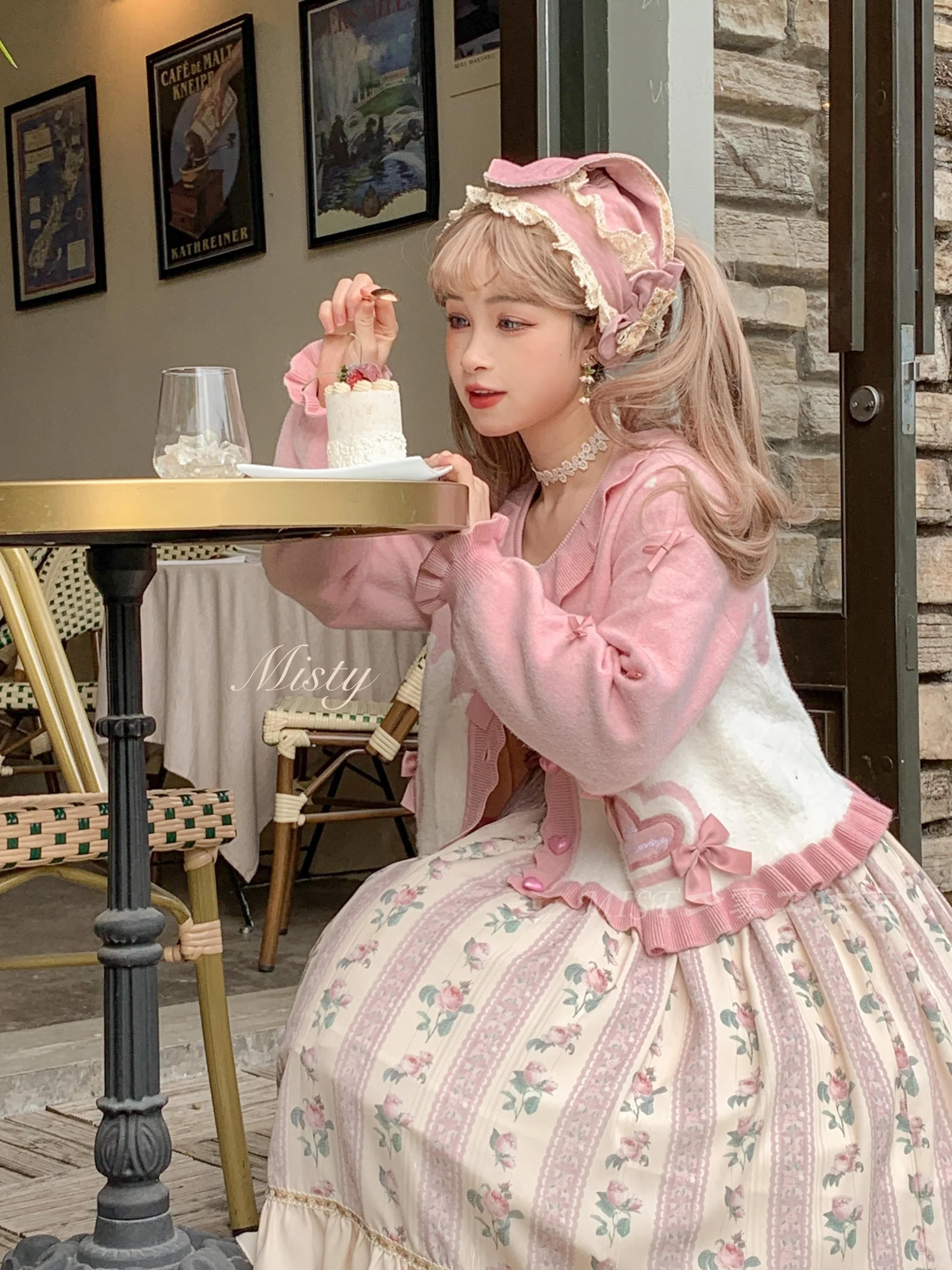 Beating Heart - Sweet Lolita Thick Sweater Coat Puff Sleeve - Image 14