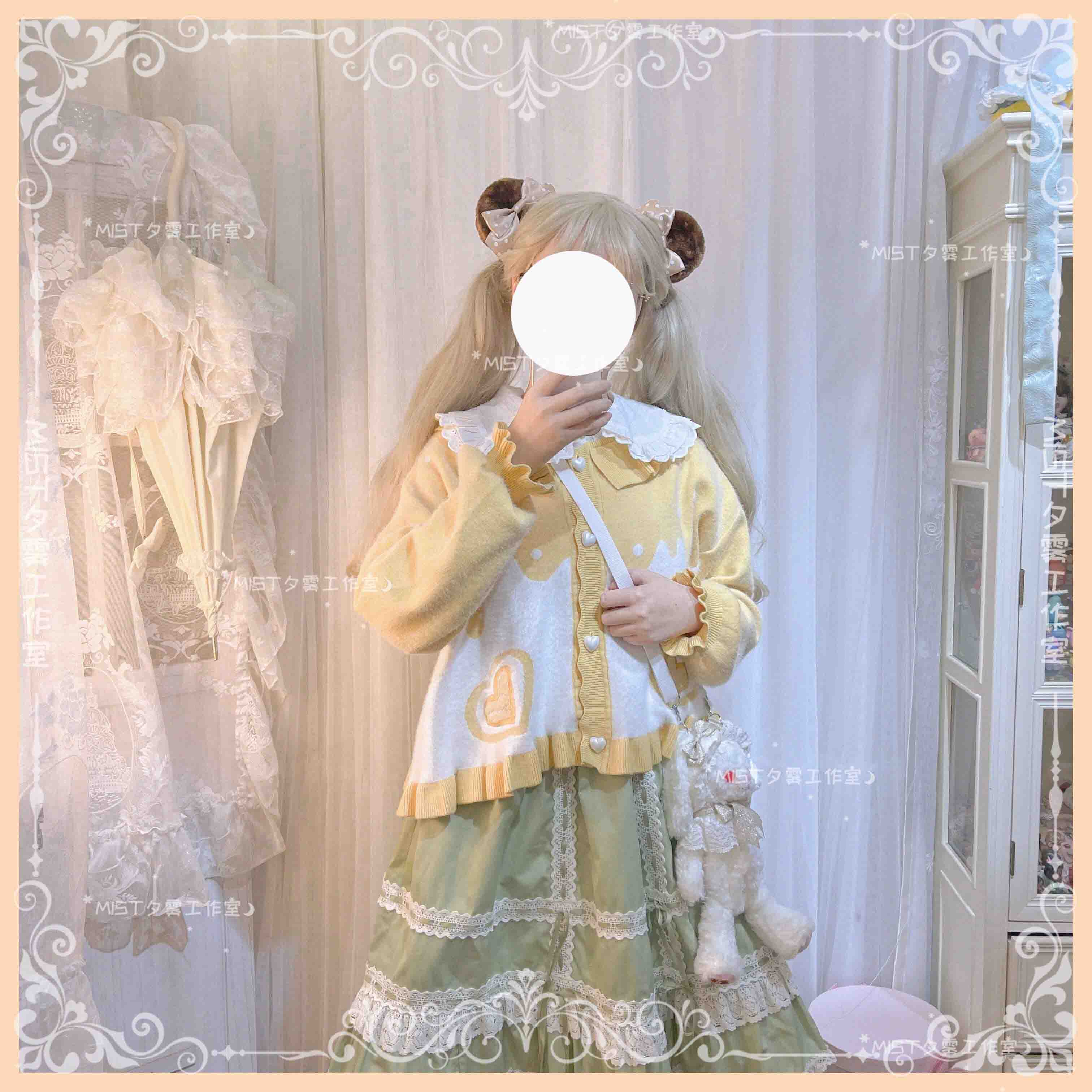 Beating Heart - Sweet Lolita Thick Sweater Coat Puff Sleeve - Image 23