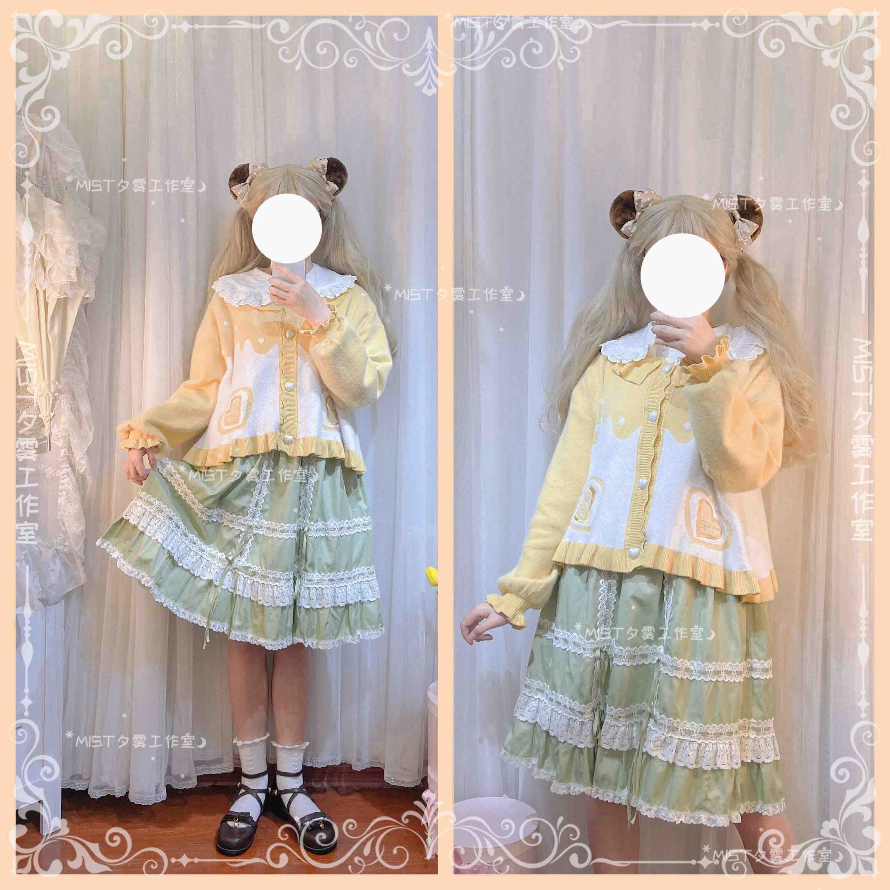 Beating Heart - Sweet Lolita Thick Sweater Coat Puff Sleeve - Image 25