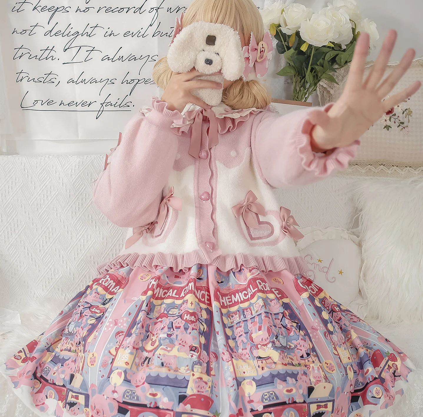 Beating Heart - Sweet Lolita Thick Sweater Coat Puff Sleeve - Image 29